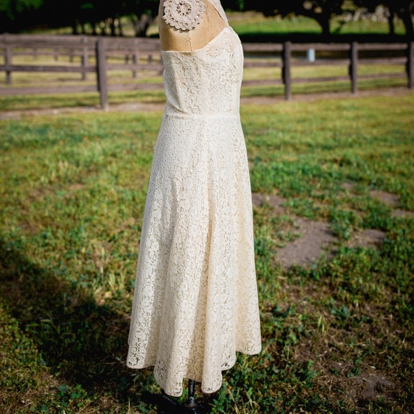 Vintage ~ Cream Lace Strapless approx. size 8 - Picture 3 of 6